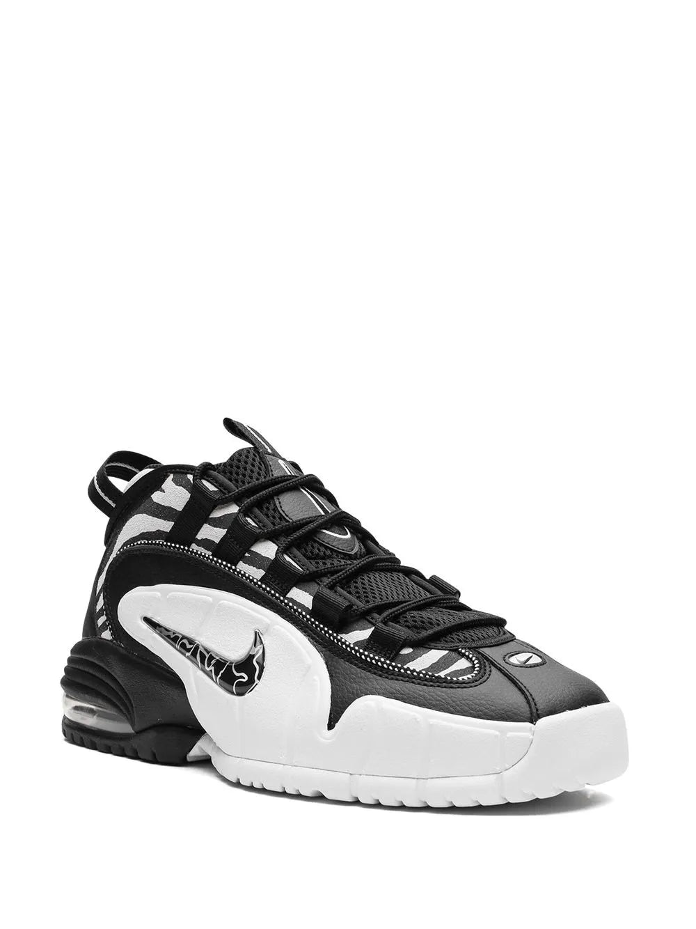 Exclusive Air Max Penny Tiger Stripes Sneakers — Black/White — Size US M 3.5 - US W 5 — Side View