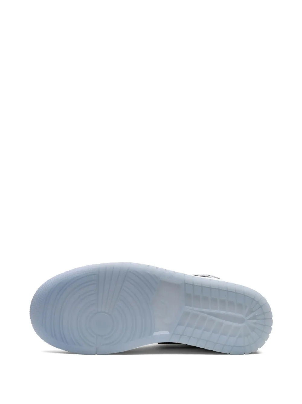 Exclusive Air Jordan 1 Mid Se White/Ice Blue-Black Sneakers — Same as shown — Size US M 8 - US W 9.5 — Top View