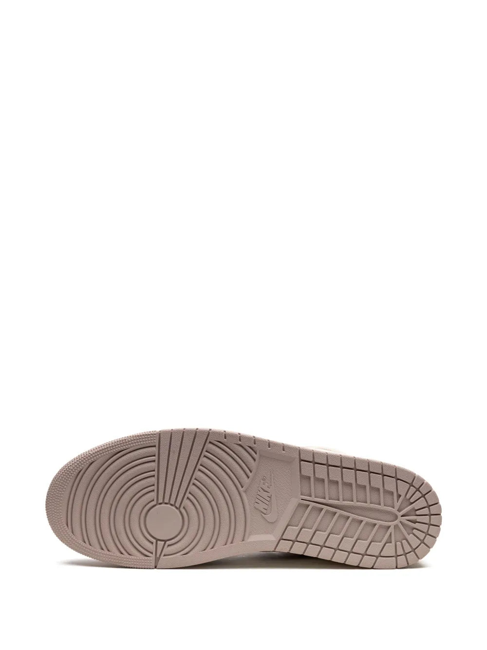 Exclusive Air Jordan 1 Mid Se Taupe Haze Sneakers — Ecru/Multicolour — Size US M 5 - US W 6.5 — Top View
