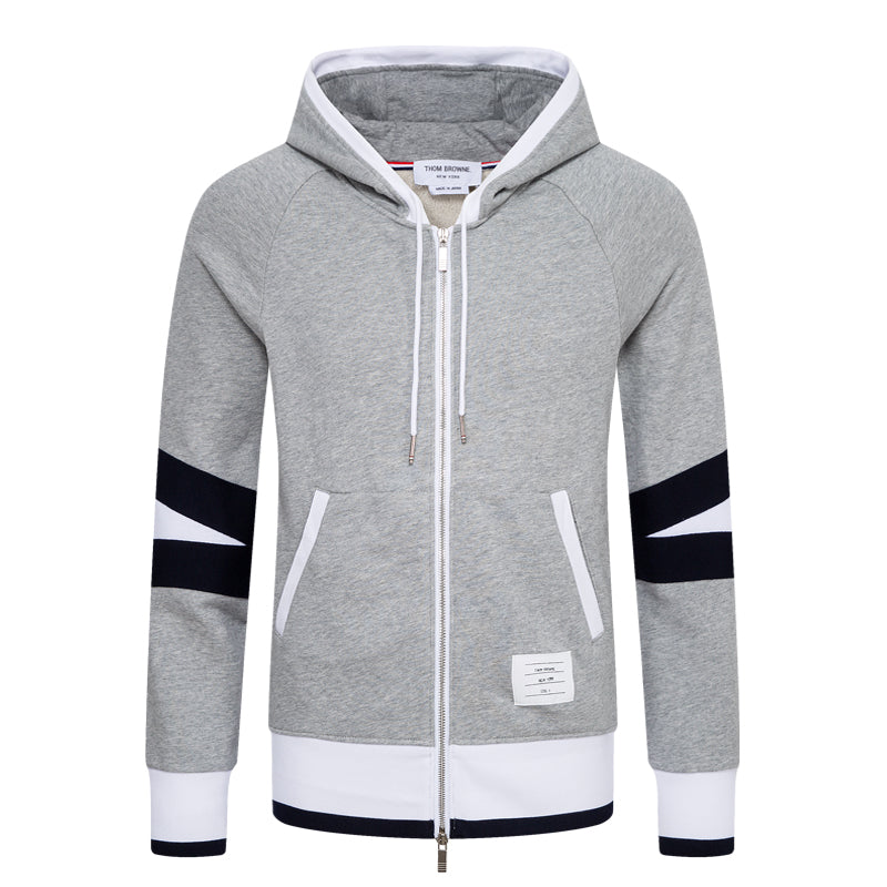 Exclusive Thom Browne Couple 2025ss Hoodie — Gray — Size 0/S — Side View
