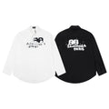 Exclusive 2025SS New Graffiti Shirt — Black — Size XS — Front View