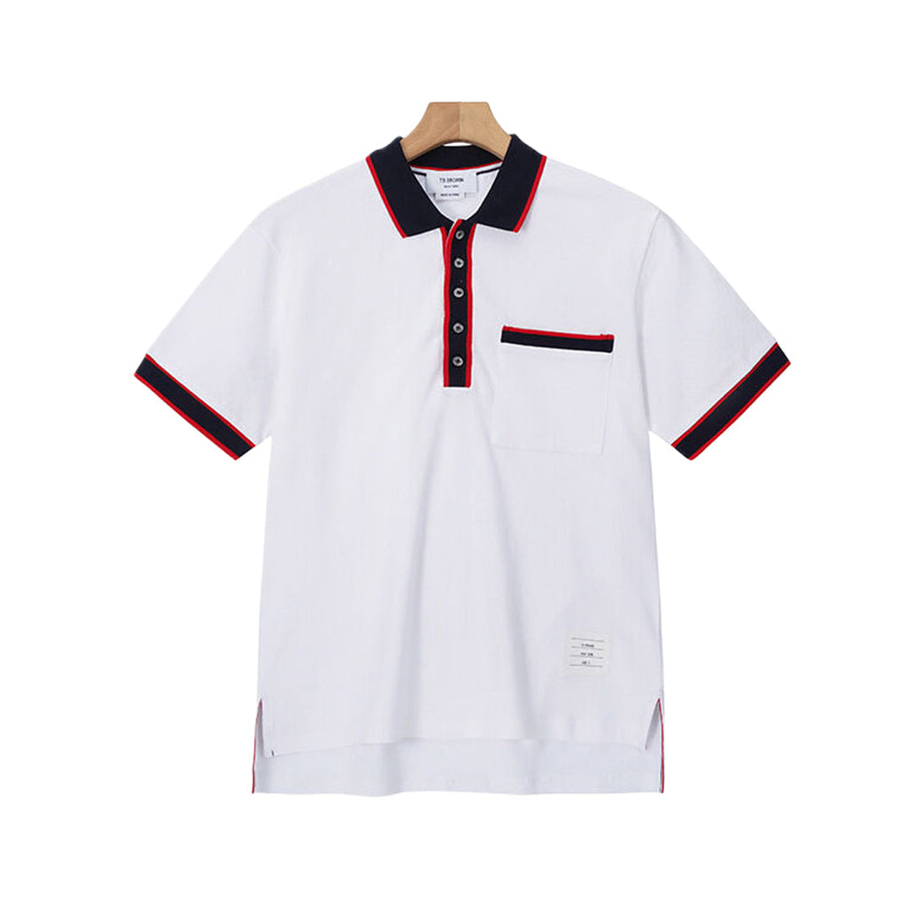 Exclusive Thom Browne  2025SS Men and women T-Shirt — White — Size 1/M — Side View