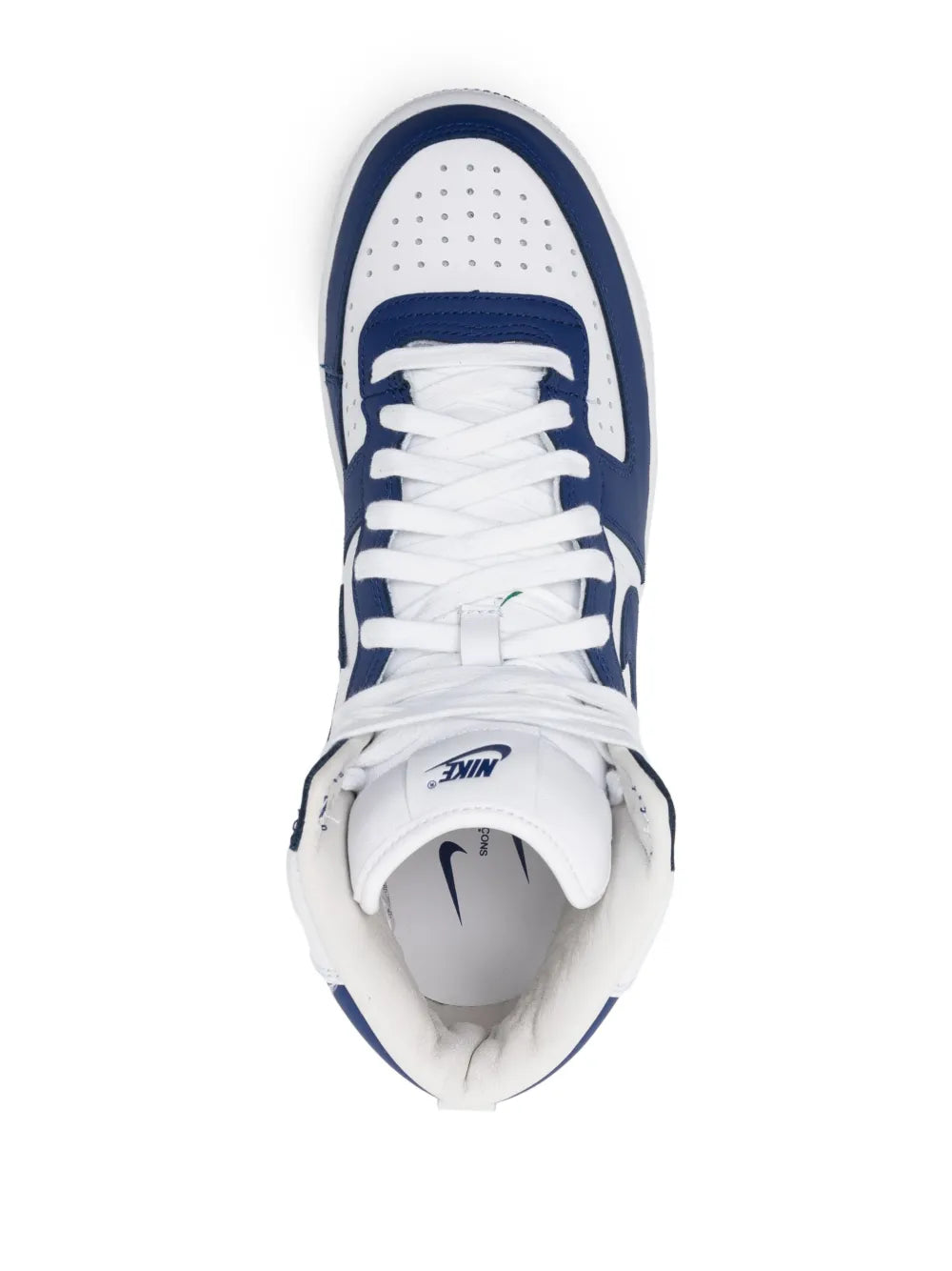 Exclusive Comme Des Gar ns Homme Plus Terminator High-Top Sneakers — Blue/White — Size US M 4 - US W 5.5 — Top View