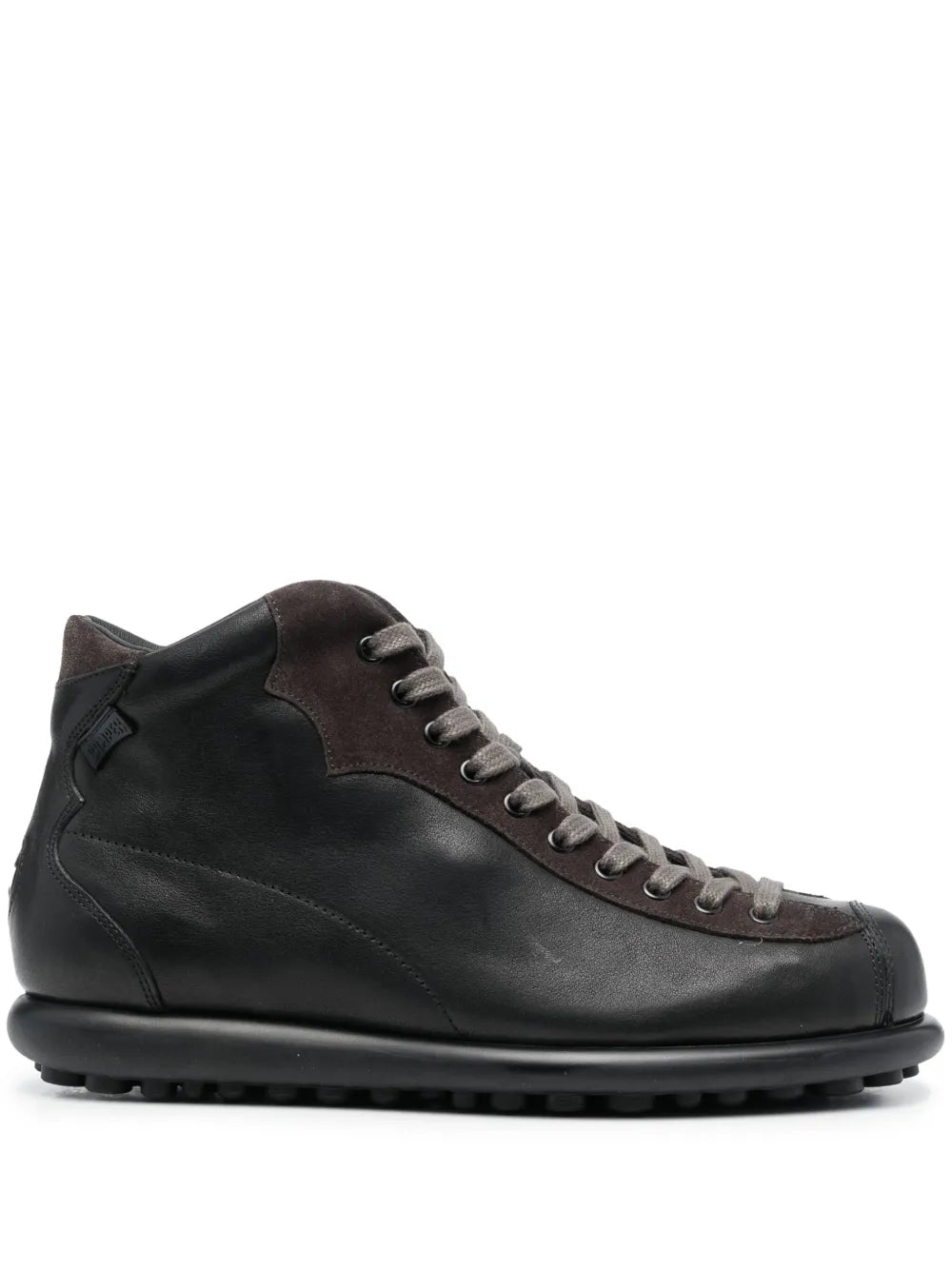 Exclusive Camper Pelotas Ariel Leather Sneakers — Black/Brown — Size US M 3.5 - US W 5 — Front View