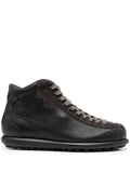 Exclusive Camper Pelotas Ariel Leather Sneakers — Black/Brown — Size US M 3.5 - US W 5 — Front View