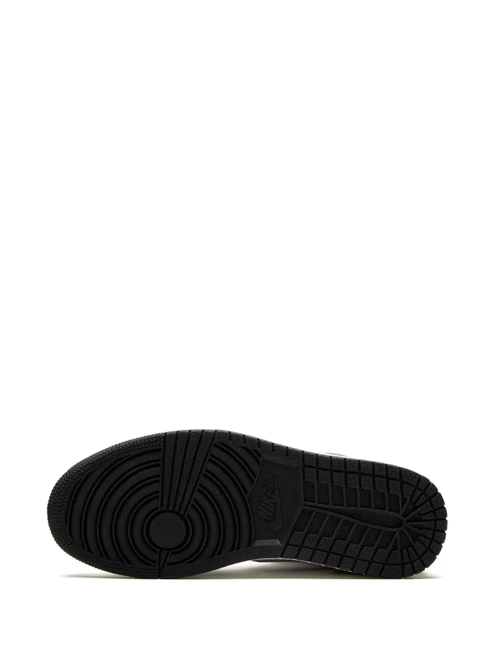 Exclusive Air Jordan 1 Washed Black Sneakers — White/Grey — Size US M 5 - US W 6.5 — Detail View