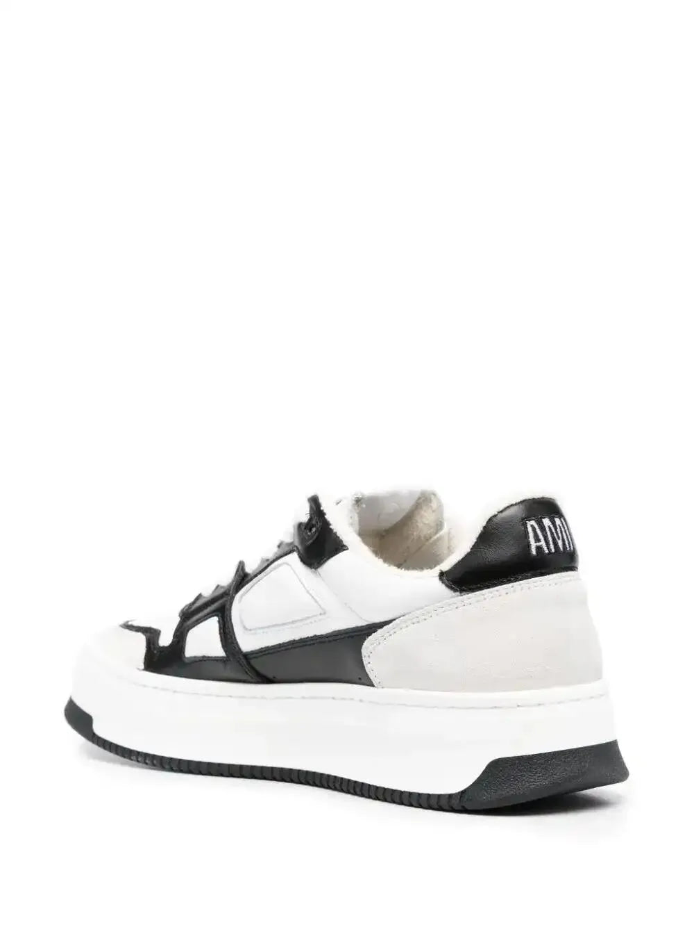 Exclusive Ami Paris Ami Arcade Low-Top Sneakers — Black/White — Size US M 10.5 - US W 12 — Back View