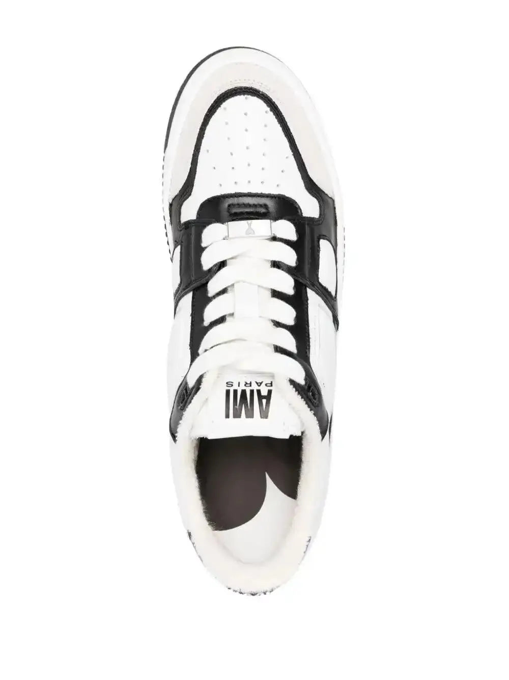 Exclusive Ami Paris Ami Arcade Low-Top Sneakers — Black/White — Size US M 10.5 - US W 12 — Top View