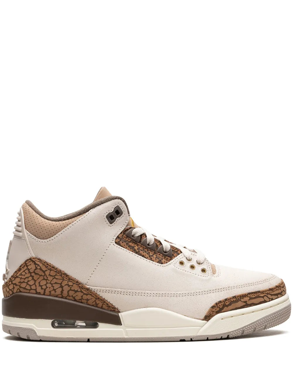 Exclusive Air Jordan 3 Light Orewood Brown Sneakers — Brown — Size US M 5.5 - US W 7 — Front View