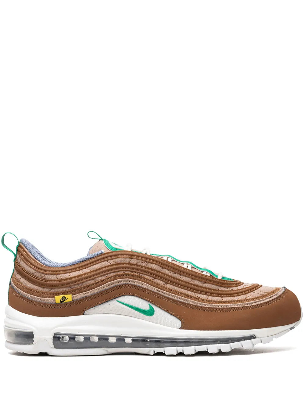 Exclusive Air Max 97 Se Moving Company Sneakers — Brown/White — Size US M 11.5 - US W 13 — Front View