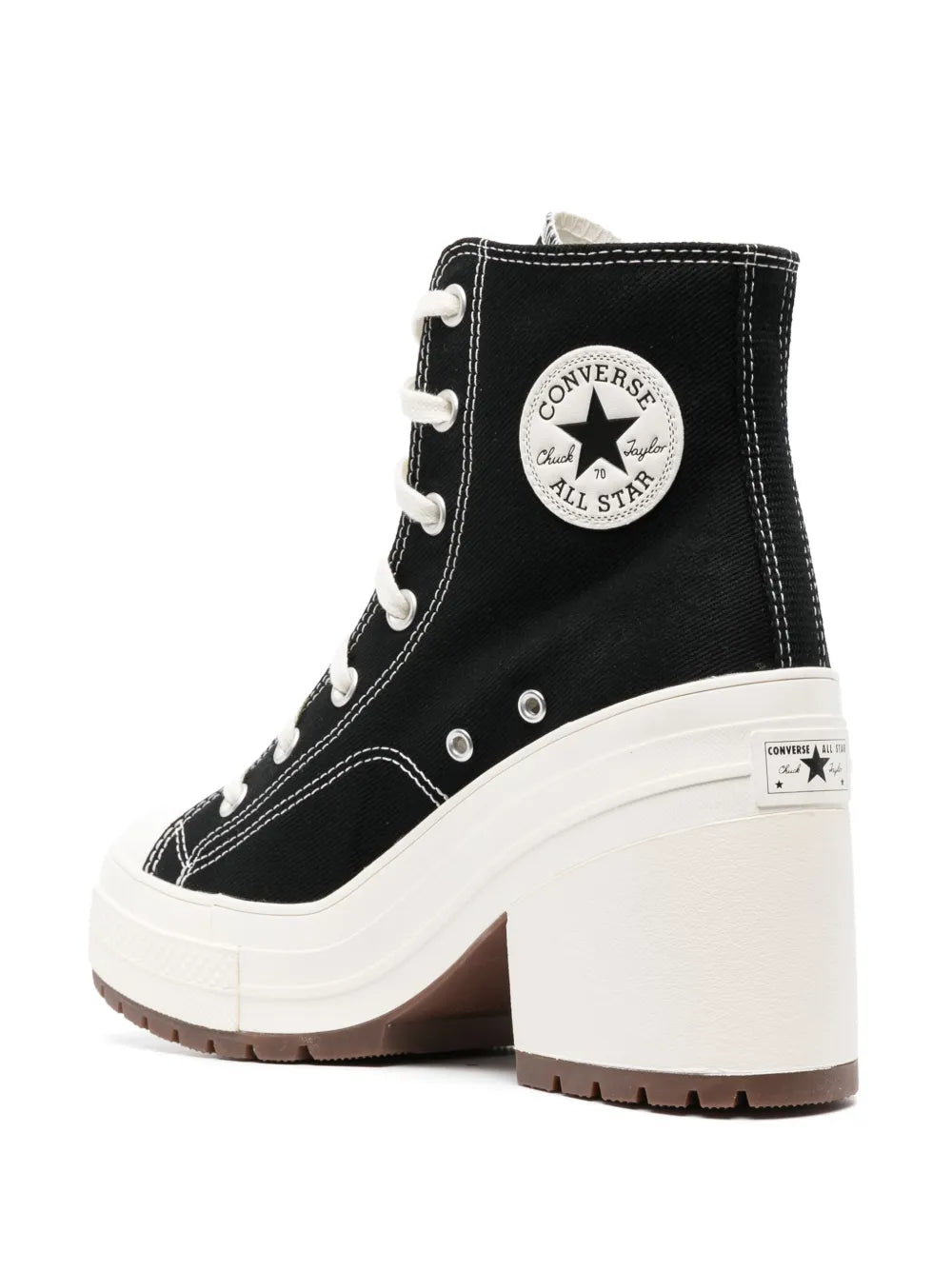Exclusive Converse Chuck 70 De Luxe Sneakers — Black/White — Size US M 10 - US W 11.5 — Back View
