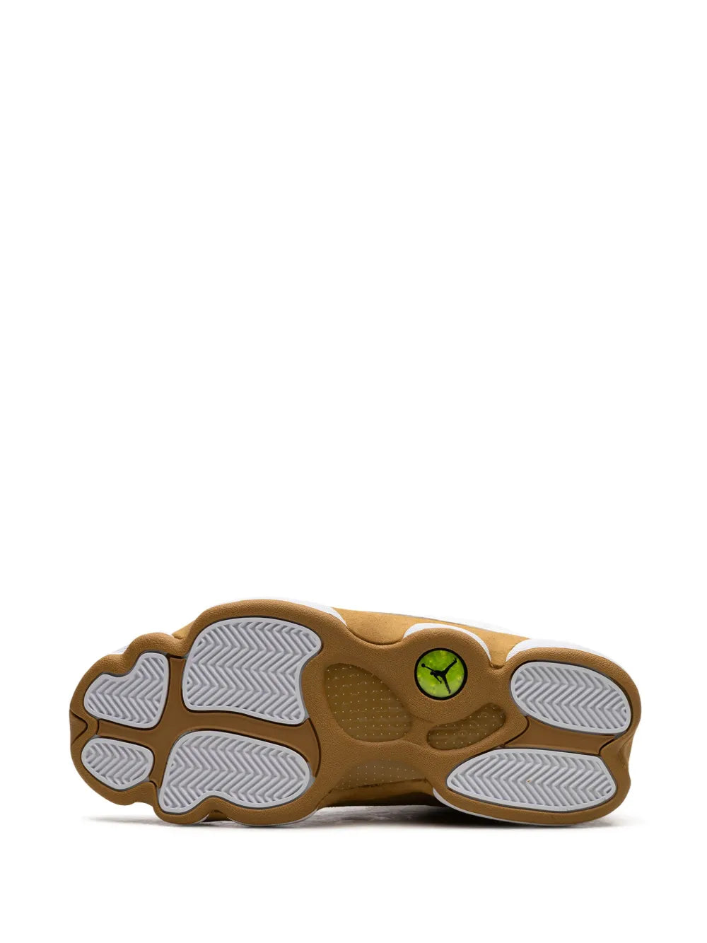 Exclusive Air Jordan 13 Wheat Sneakers — White/Wheat Brown — Size US M 4.5 - US W 6 — Top View
