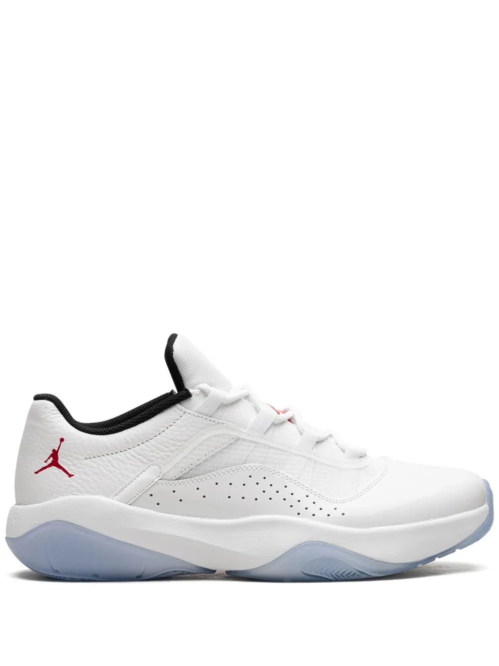 Exclusive Air Jordan 11 Cmft Low Varsity Red Sneakers — White — Size US M 6 - US W 7.5 — Front View
