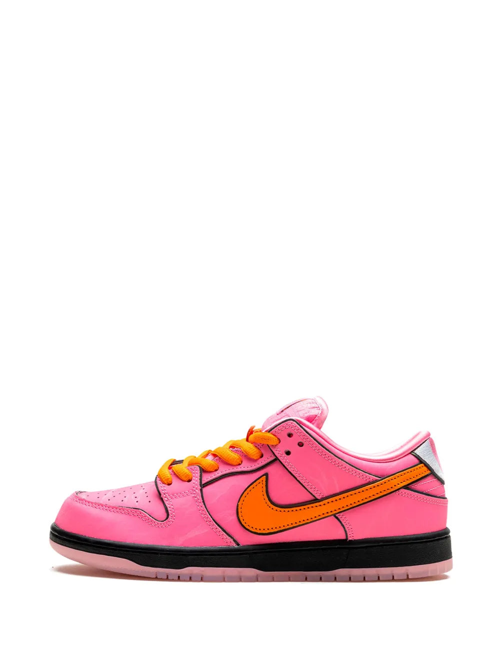 Exclusive Nike X Powerpuff Girls Sb Dunk Low Blossom Sneakers — Hot Pink — Size US M 11.5 - US W 13 — Lifestyle View