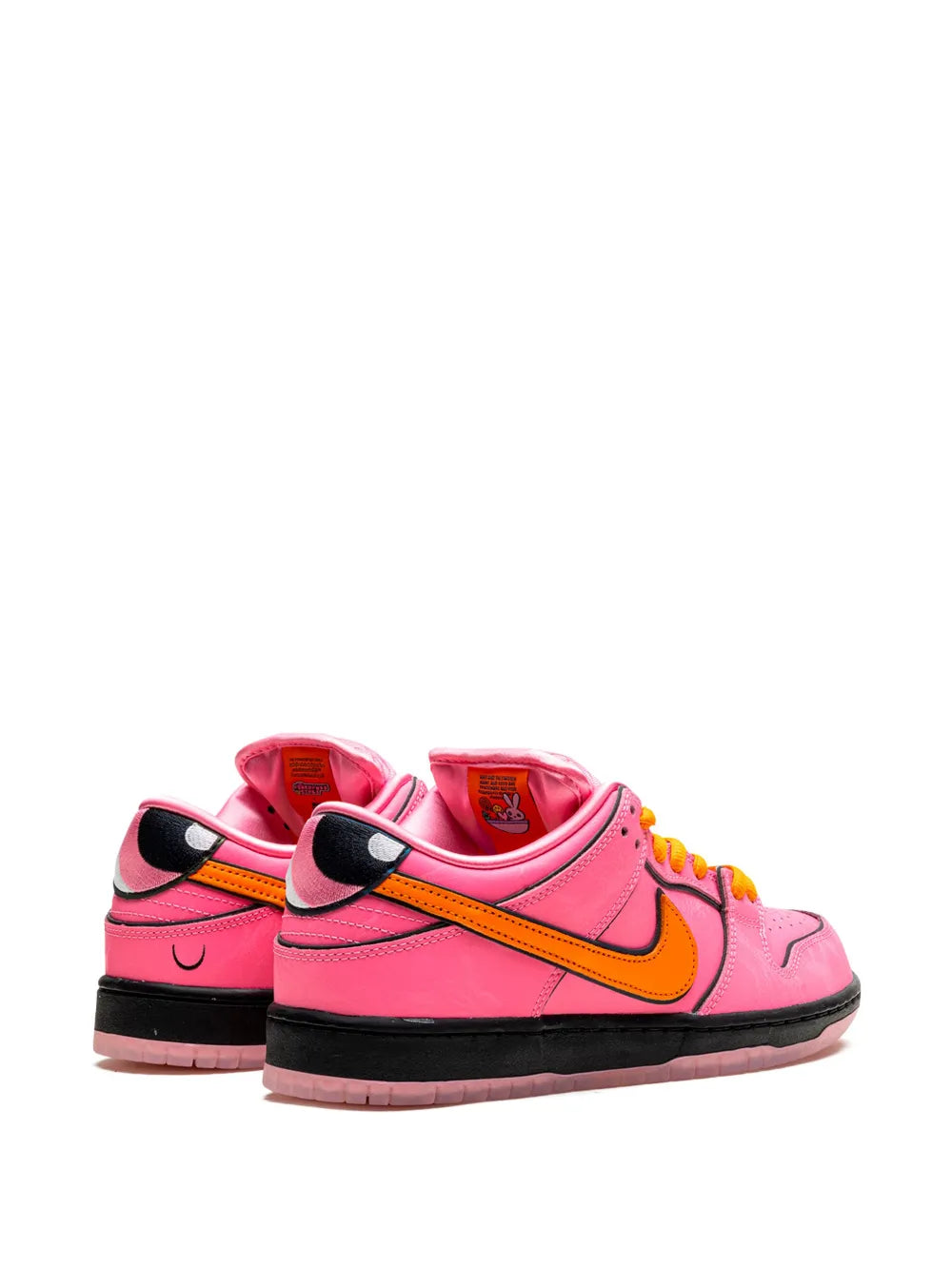 Exclusive Nike X Powerpuff Girls Sb Dunk Low Blossom Sneakers — Hot Pink — Size US M 11.5 - US W 13 — Back View