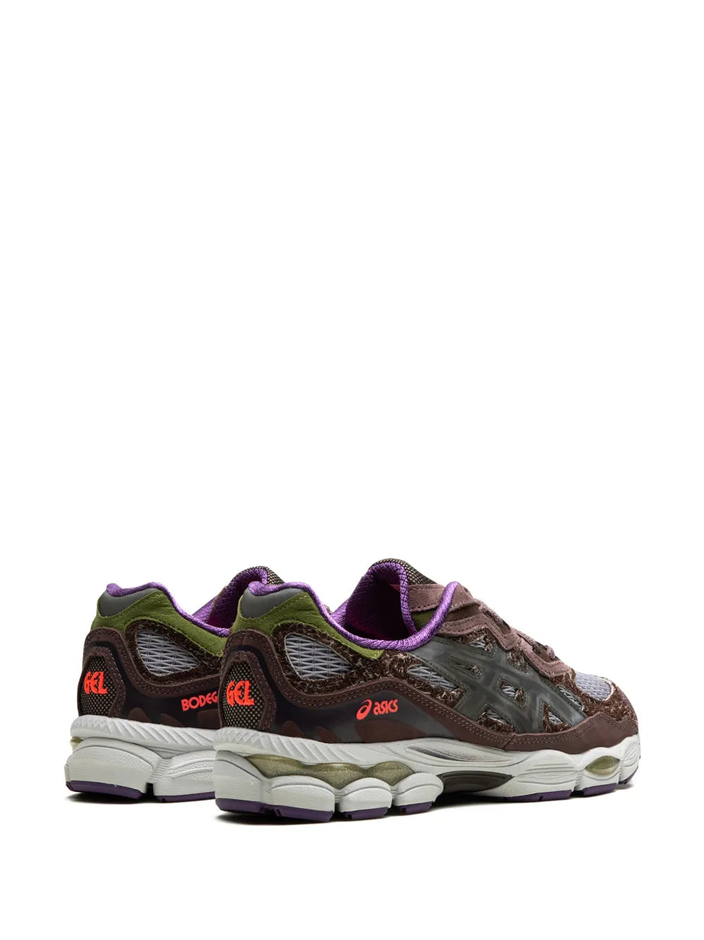 Exclusive Asics Gel-Nyc Bodega - After Hours Sneakers — Brown/Purple — Size US M 9.5 - US W 11 — Back View