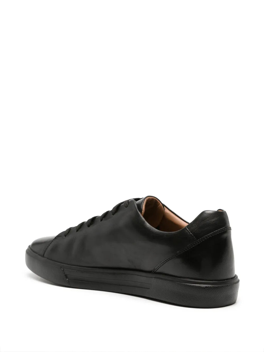 Exclusive Clarks Un Costa Lace Leather Sneakers — Black — Size US M 7 - US W 8.5 — Back View