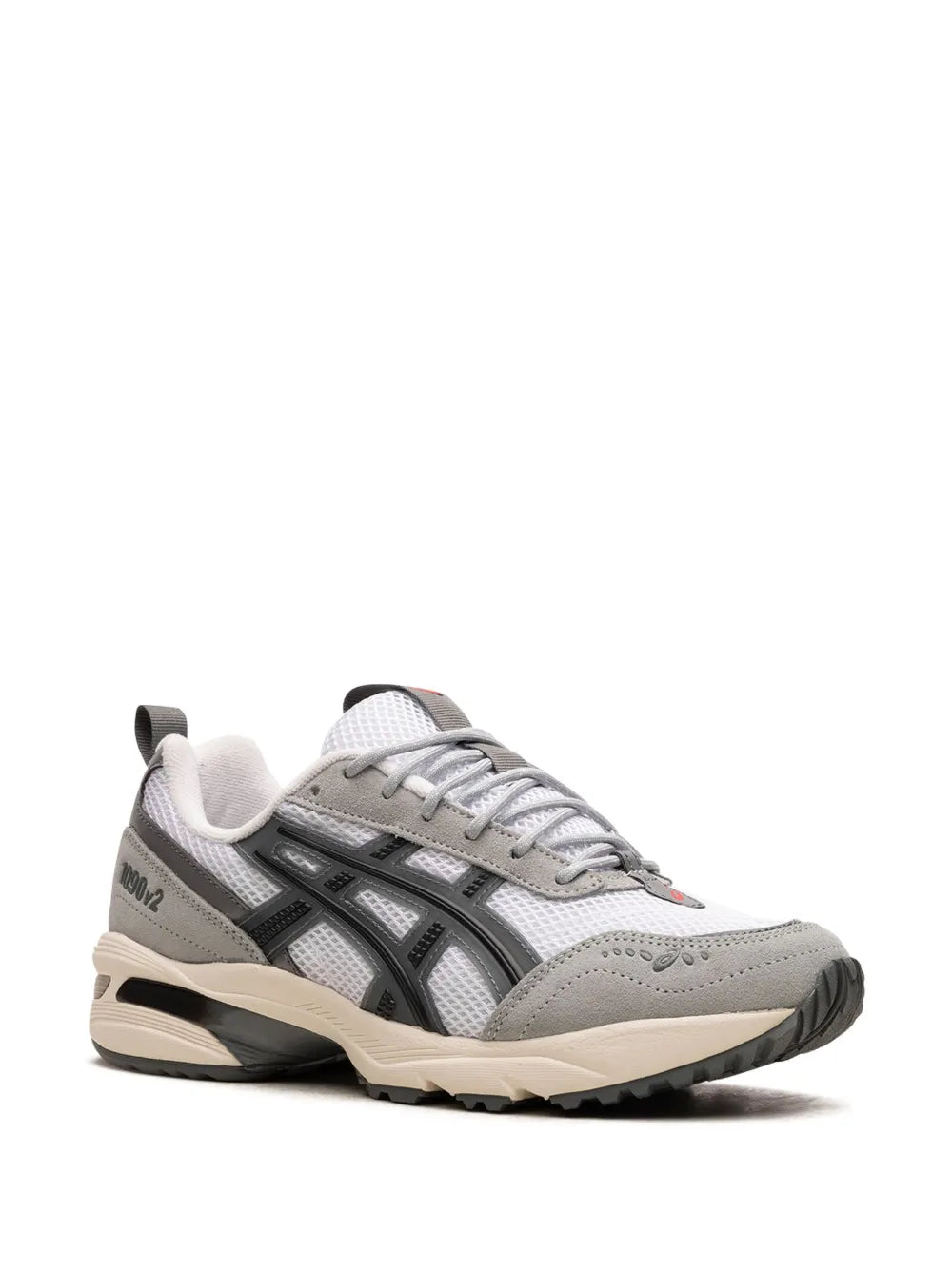 Exclusive Asics Gel-1090 V2 White/Steel Grey Sneakers — White/Steel Grey — Size US M 5 - US W 6.5 — Side View