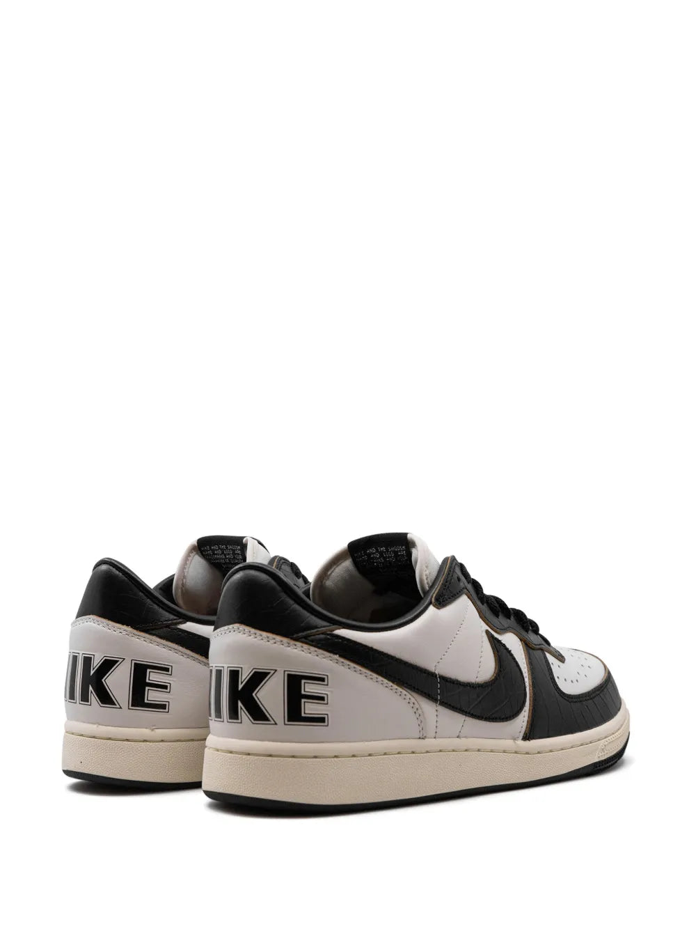 Exclusive Nike Terminator Low Black/Croc Sneakers — White/Black — Size US M 10.5 - US W 12 — Top View