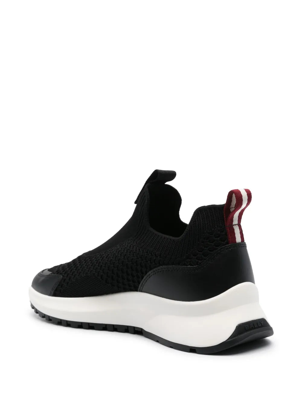 Exclusive Bally Knitted-Upper Slip-On Sneakers — Black — Size US M 7.5 - US W 9 — Back View