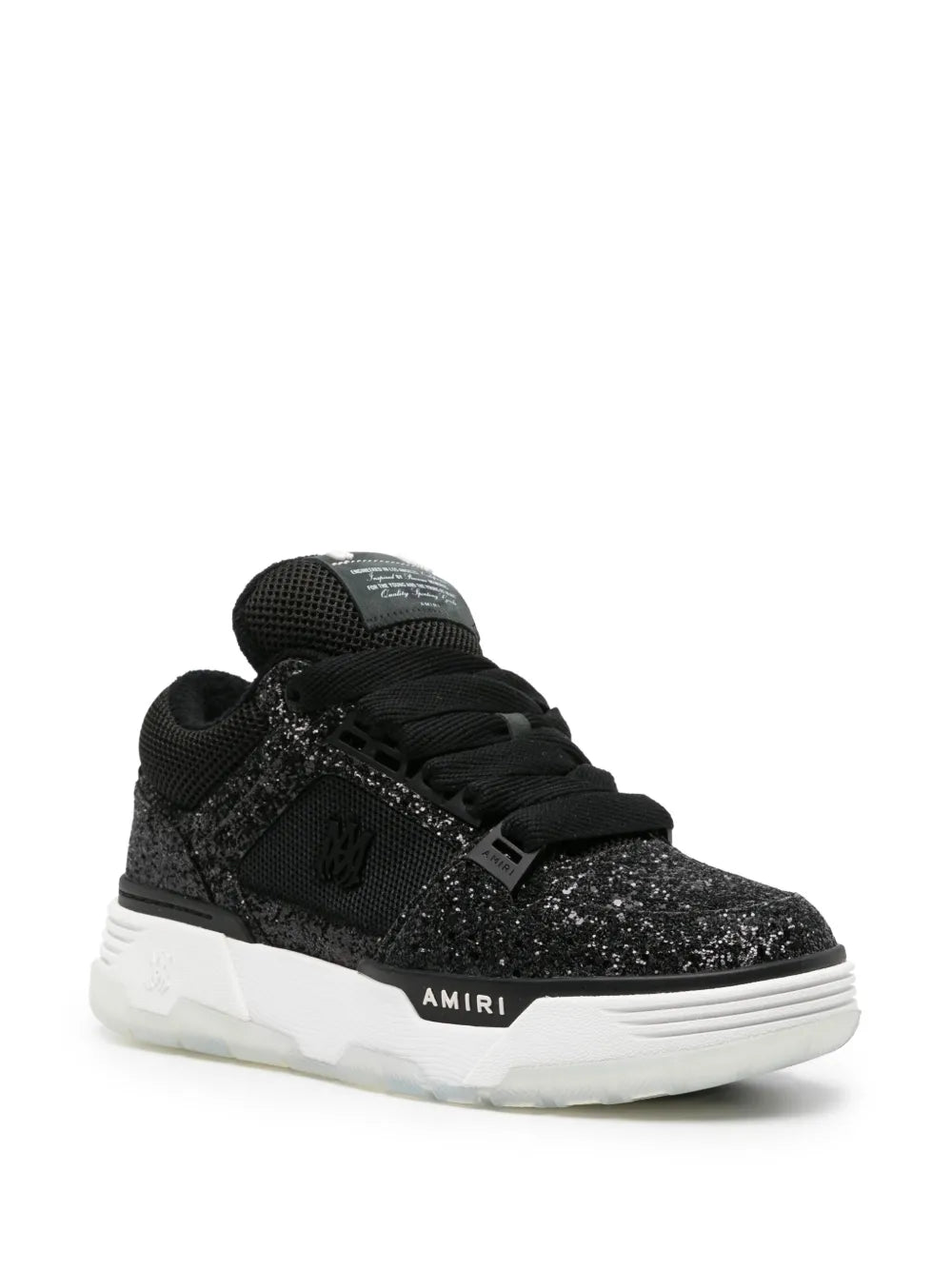 Exclusive Amiri Ma-1 Glittered Sneakers — Black/White — Size US M 11.5 - US W 13 — Side View