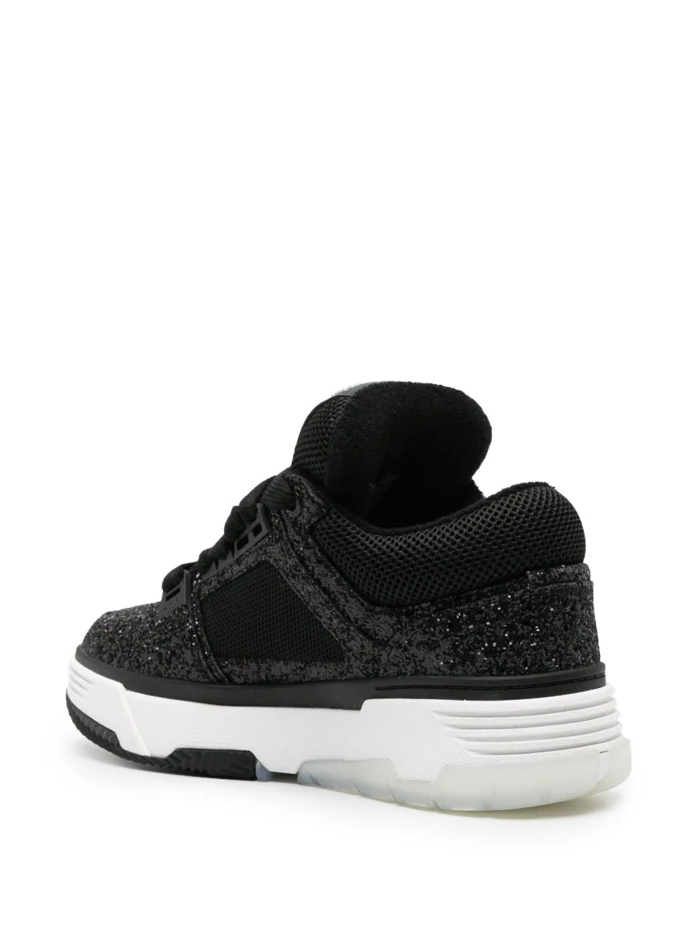 Exclusive Amiri Ma-1 Glittered Sneakers — Black/White — Size US M 11.5 - US W 13 — Back View