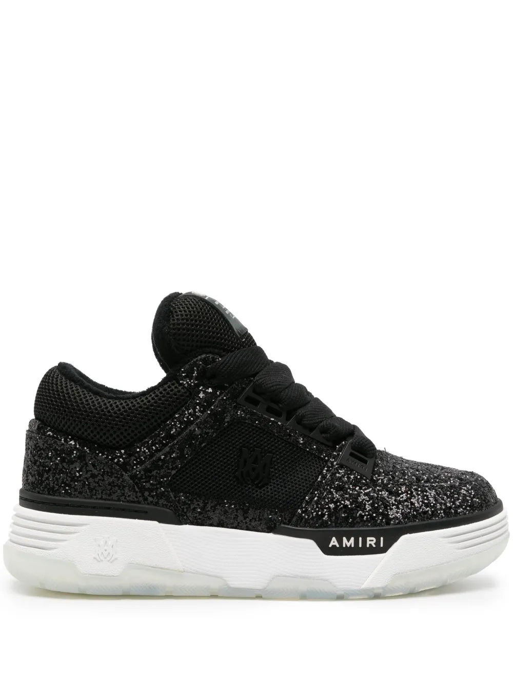 Exclusive Amiri Ma-1 Glittered Sneakers — Black/White — Size US M 11.5 - US W 13 — Front View