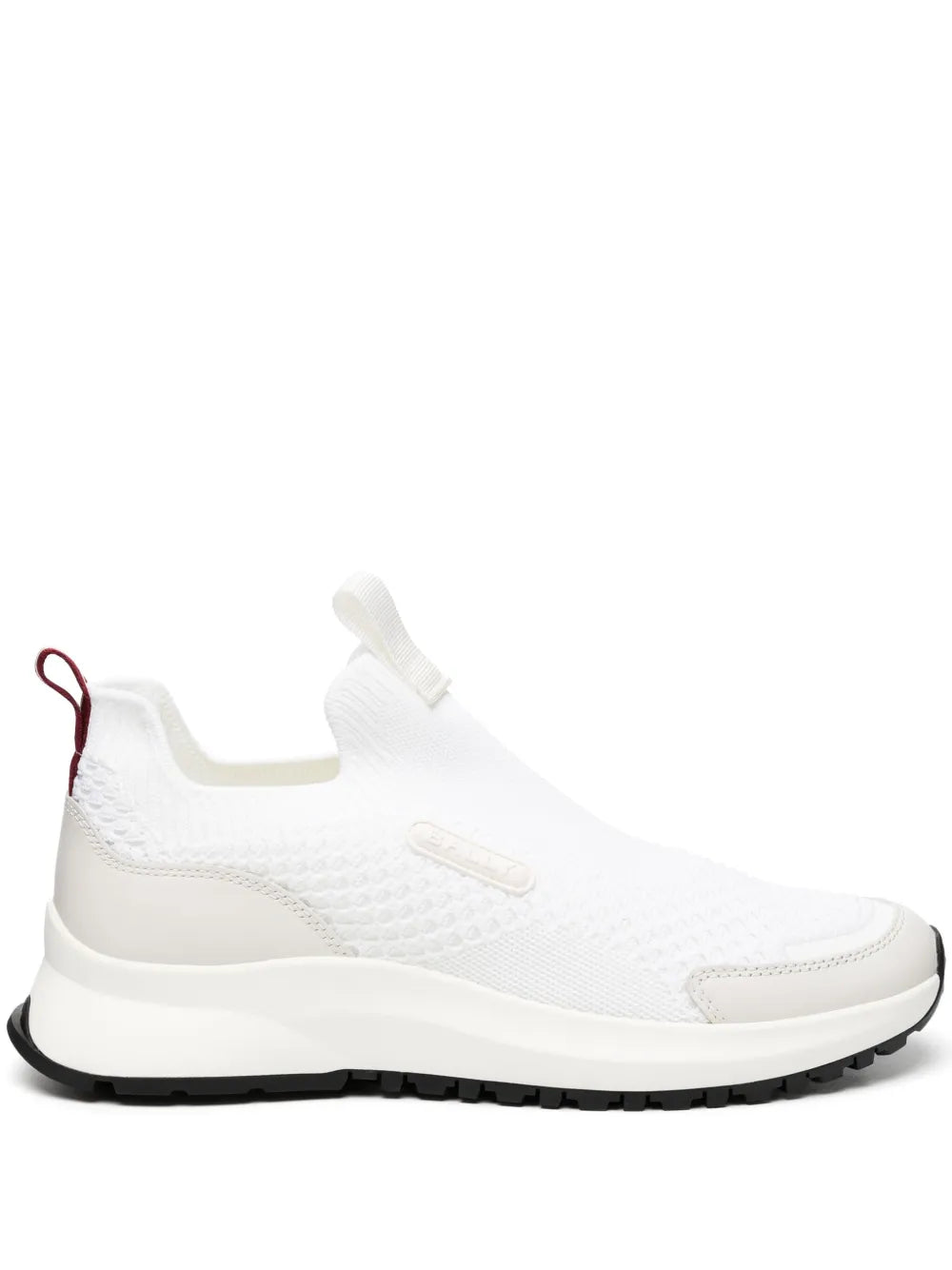 Exclusive Bally Outline Logo-Patch Sneakers — Off-White — Size US M 6.5 - US W 8 — Front View