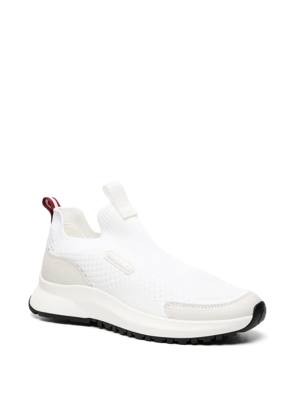 Exclusive Bally Outline Logo-Patch Sneakers — Off-White — Size US M 6.5 - US W 8 — Side View