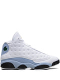 Exclusive Air Jordan 13 Retro Blue Grey Sneakers — White/Light Blue/Black — Size US M 11 - US W 12.5 — Front View