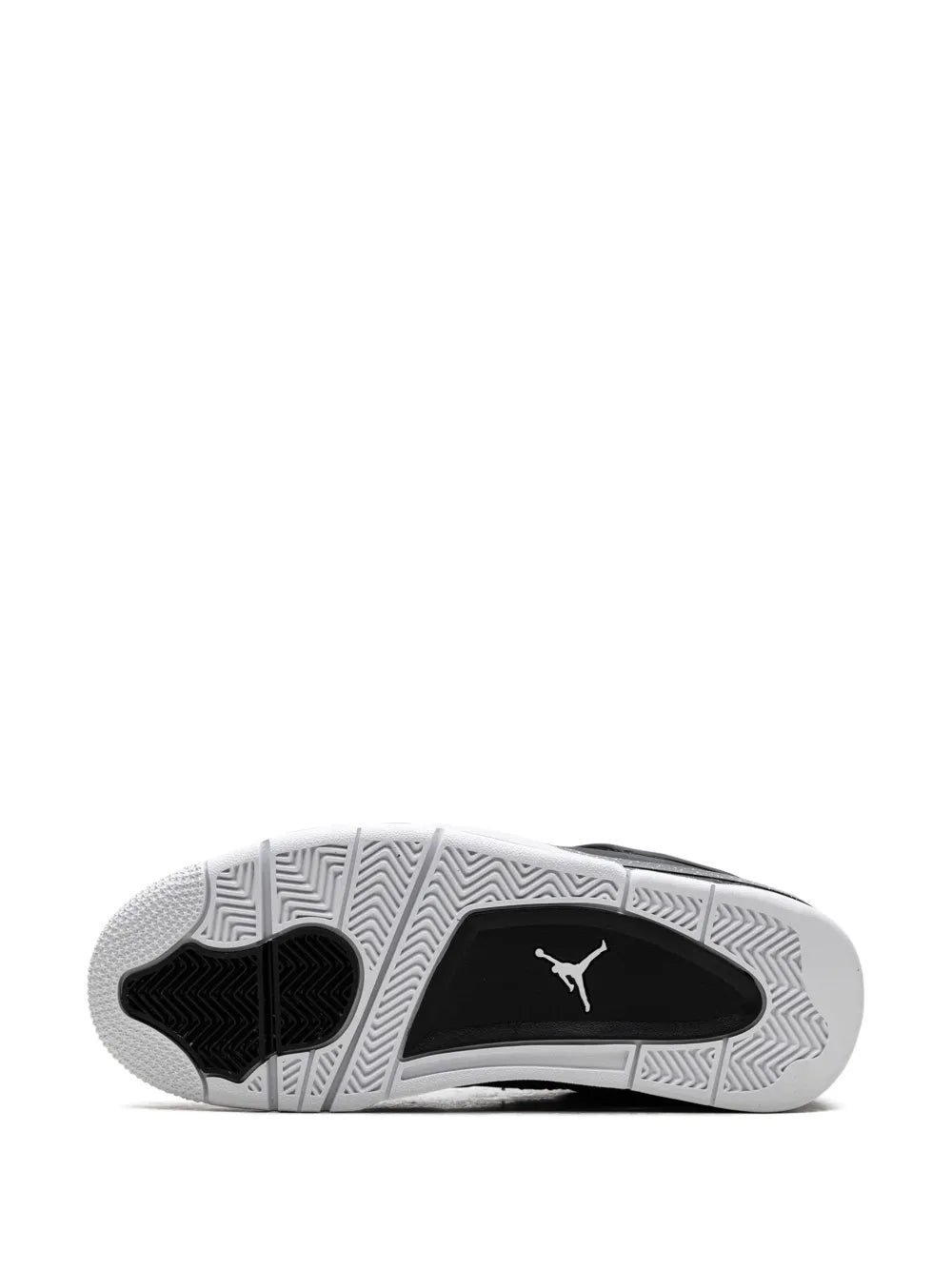 Exclusive Air Jordan 4 Fear Sneakers — Black/Grey — Size US M 8.5 - US W 10 — Top View