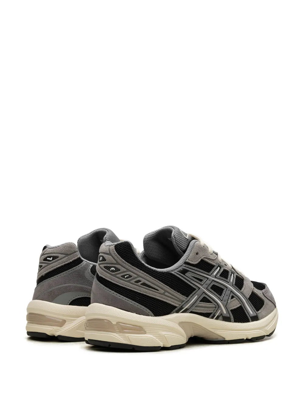 Exclusive Asics Gel 1130 Black/Carbon Sneakers — Black/Grey — Size US M 8.5 - US W 10 — Back View
