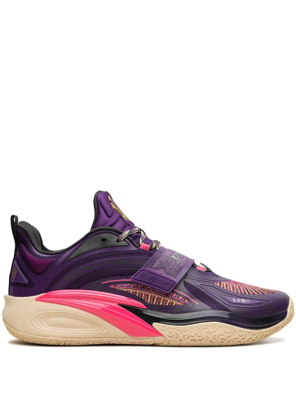 Exclusive Anta Kai 1 Artist On Court Sneakers — Purple/Pink/Grey — Size US M 9.5 - US W 11 — Front View