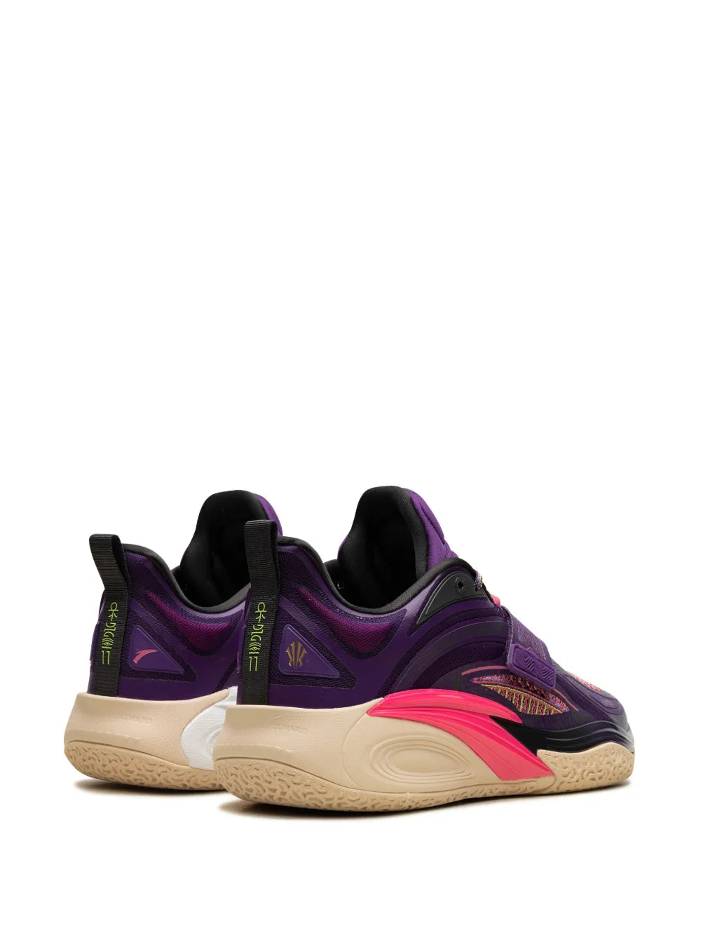 Exclusive Anta Kai 1 Artist On Court Sneakers — Purple/Pink/Grey — Size US M 9.5 - US W 11 — Back View