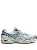 Exclusive Asics Gt-2160 White/Pure Silver Sneakers — White/Silver-Tone/Blue — Size US M 9.5 - US W 11 — Front View