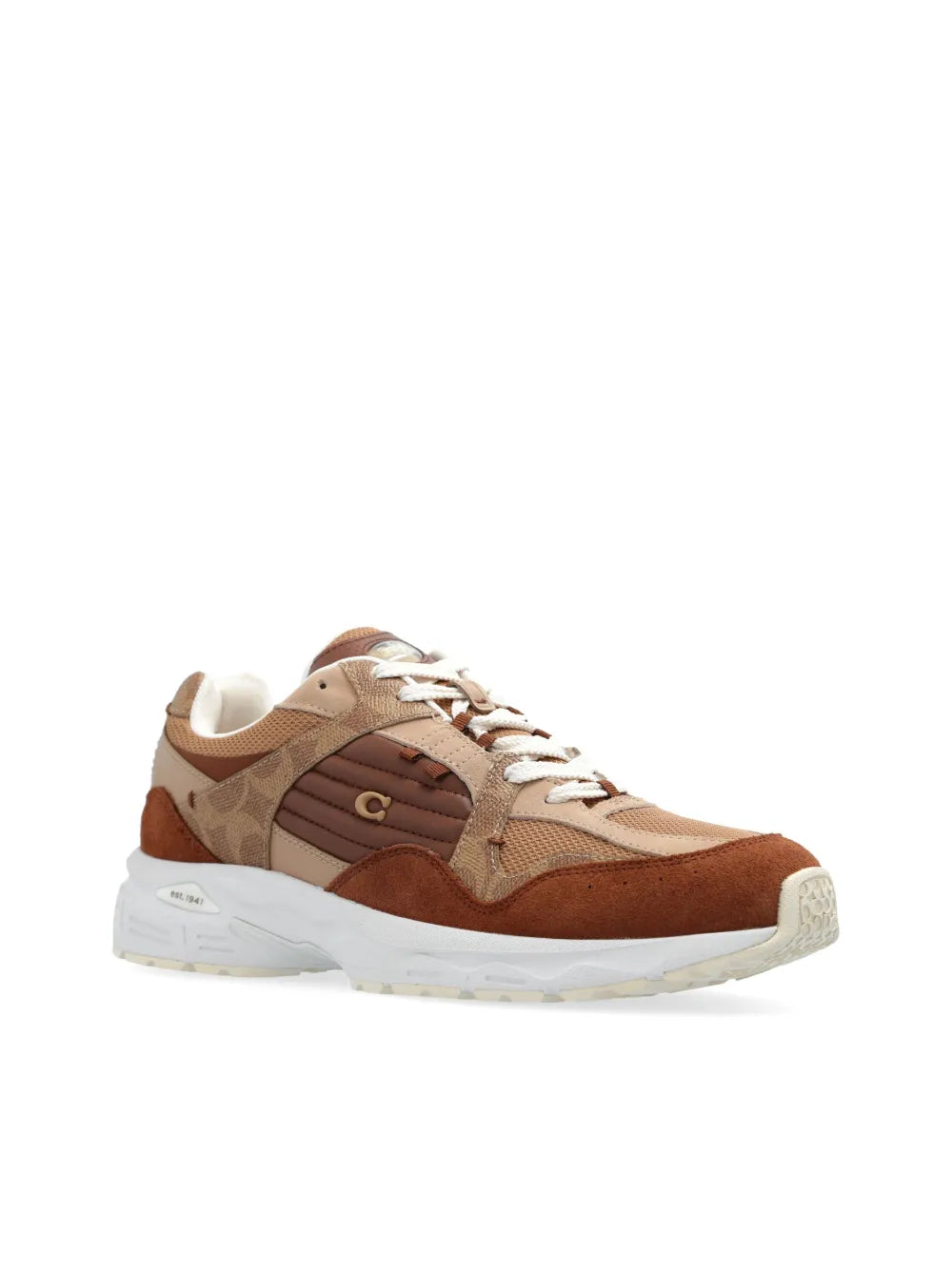 Exclusive Coach C301 Sneakers — Brown — Size US M 5 - US W 6.5 — Top View