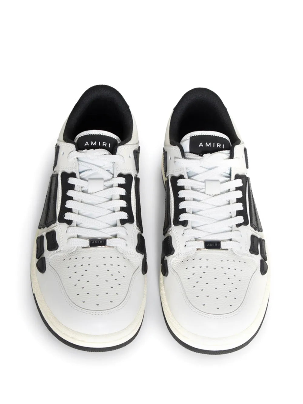 Exclusive Amiri Skel Top Low Sneakers — White/Black — Size US M 7 - US W 8.5 — Side View