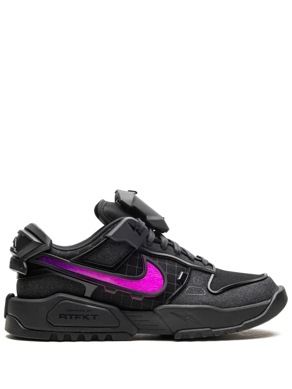 Exclusive Nike X Rtfkt Dunk Genesis Void Sneakers — Black — Size US M 11.5 - US W 13 — Front View