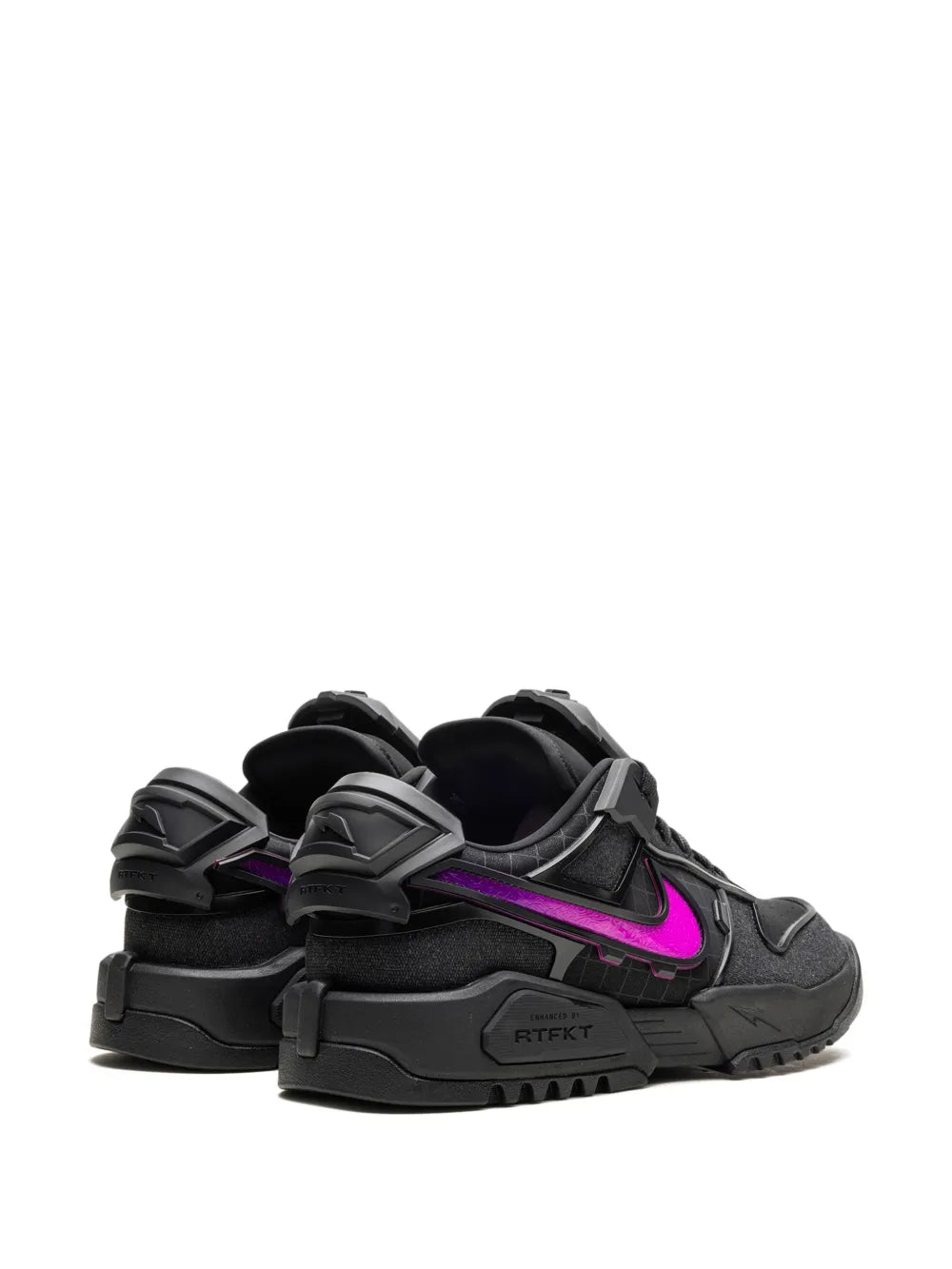 Exclusive Nike X Rtfkt Dunk Genesis Void Sneakers — Black — Size US M 11.5 - US W 13 — Back View