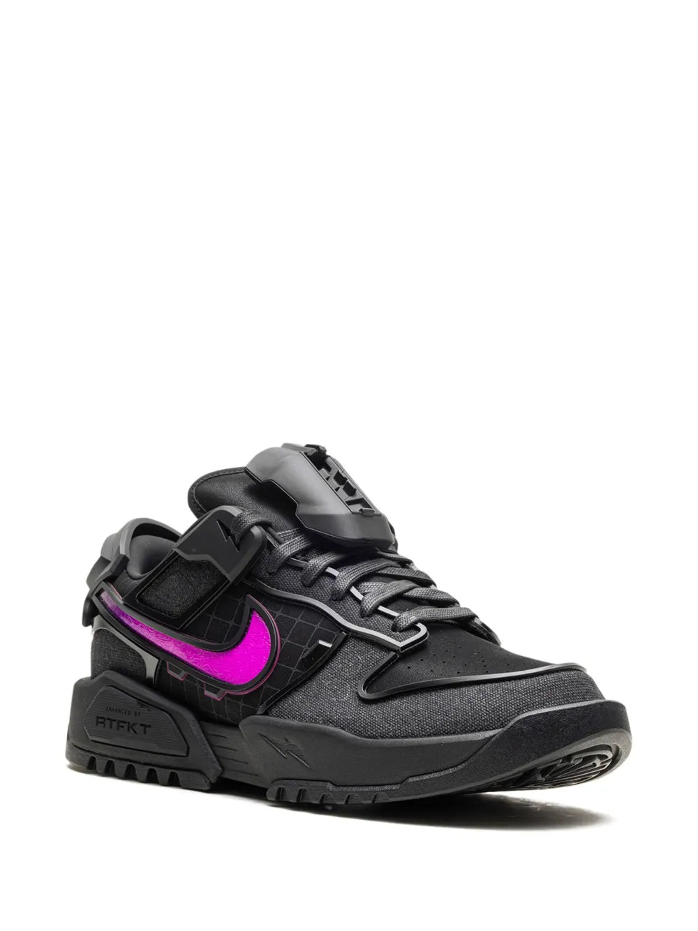 Exclusive Nike X Rtfkt Dunk Genesis Void Sneakers — Black — Size US M 11.5 - US W 13 — Side View