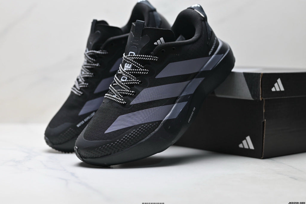 Exclusive Adidas K81801550 Men's Running Shoes #4 — Black/Grey — Size EU 40 / US M7 / W8.5 / 25CM — Side View