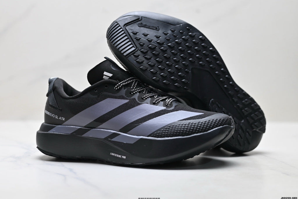 Exclusive Adidas K81801550 Men's Running Shoes #4 — Black/Grey — Size EU 40 / US M7 / W8.5 / 25CM — Detail View