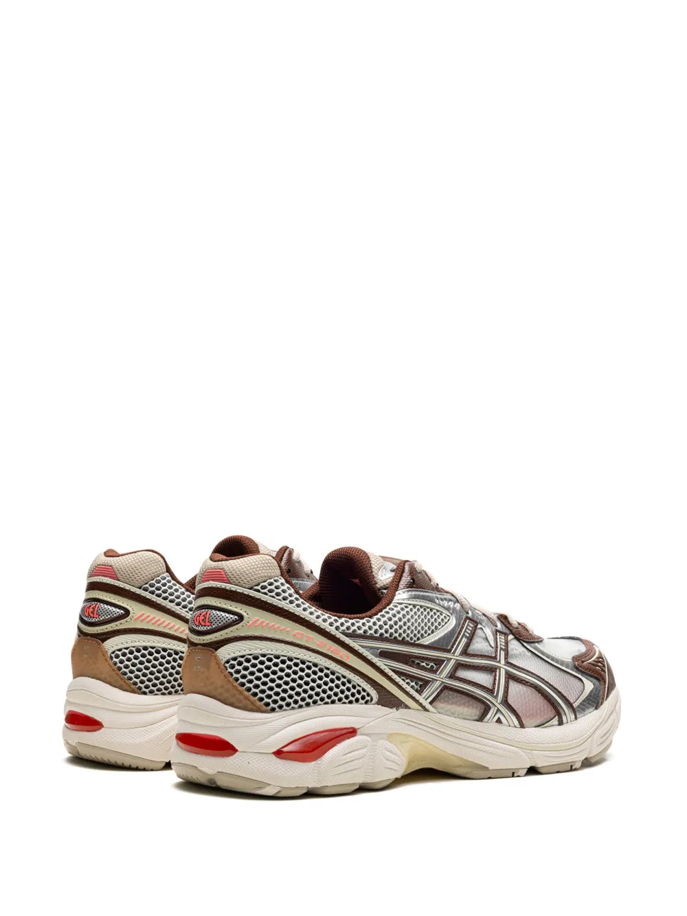 Exclusive Asics X Above The Clouds Gt-2160  Cream/Chocolate Brown Sneakers — Silver-Tone/Brown — Size US M 10.5 - US W 12 — Back View