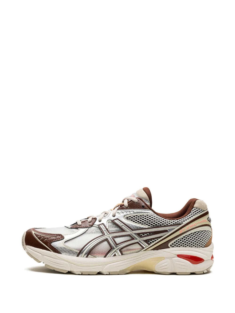 Exclusive Asics X Above The Clouds Gt-2160  Cream/Chocolate Brown Sneakers — Silver-Tone/Brown — Size US M 10.5 - US W 12 — Detail View