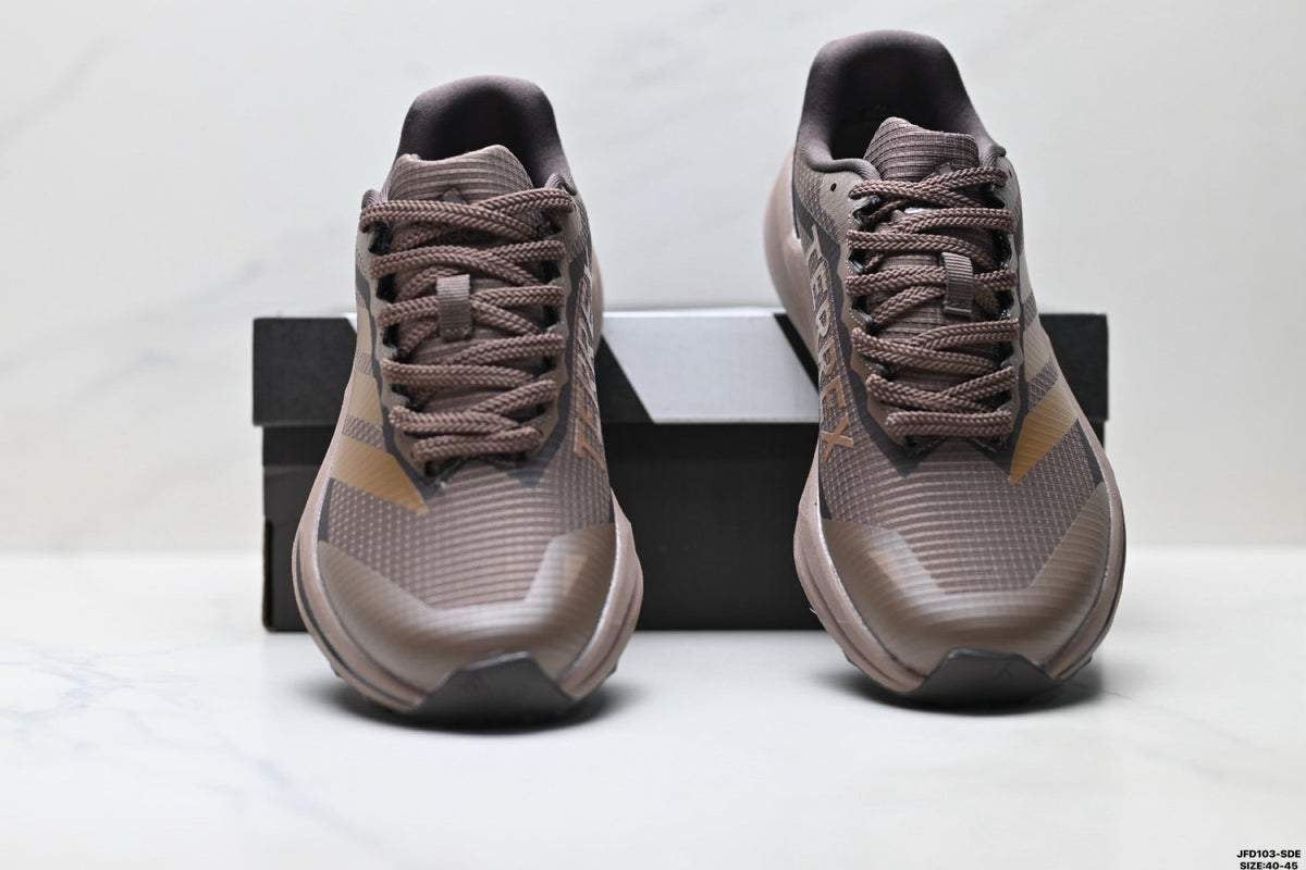 Exclusive Adidas K81801650 Men's Running Shoes — Brown — Size EU 40 / US M7 / W8.5 / 25CM — Back View