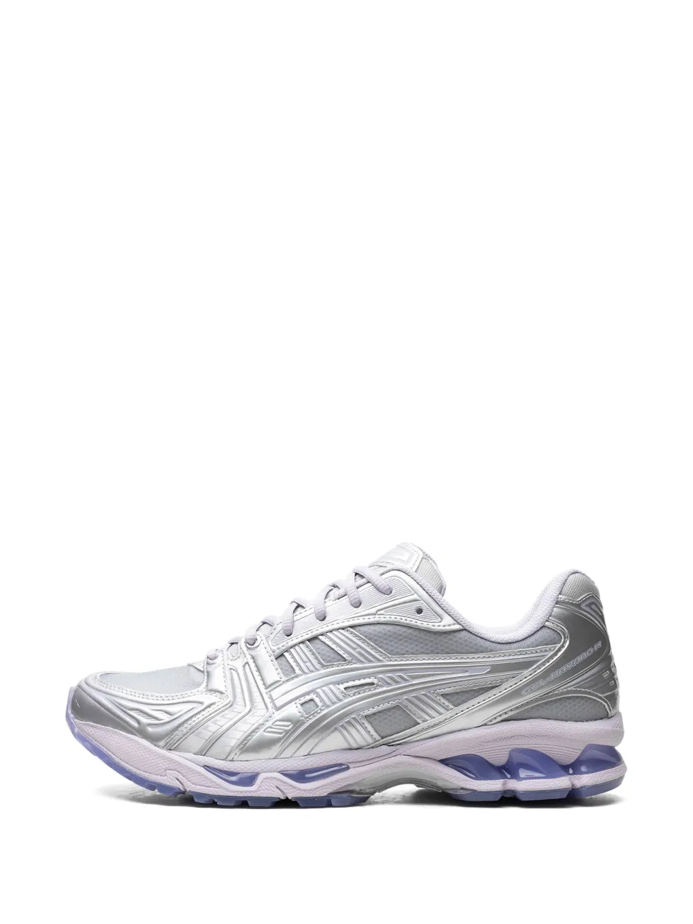 Exclusive Asics X Kith Gel-Kayano 14 Marvel Villans - Silver Surfer Sneakers — Silver-Tone — Size US M 11.5 - US W 13 — Detail View