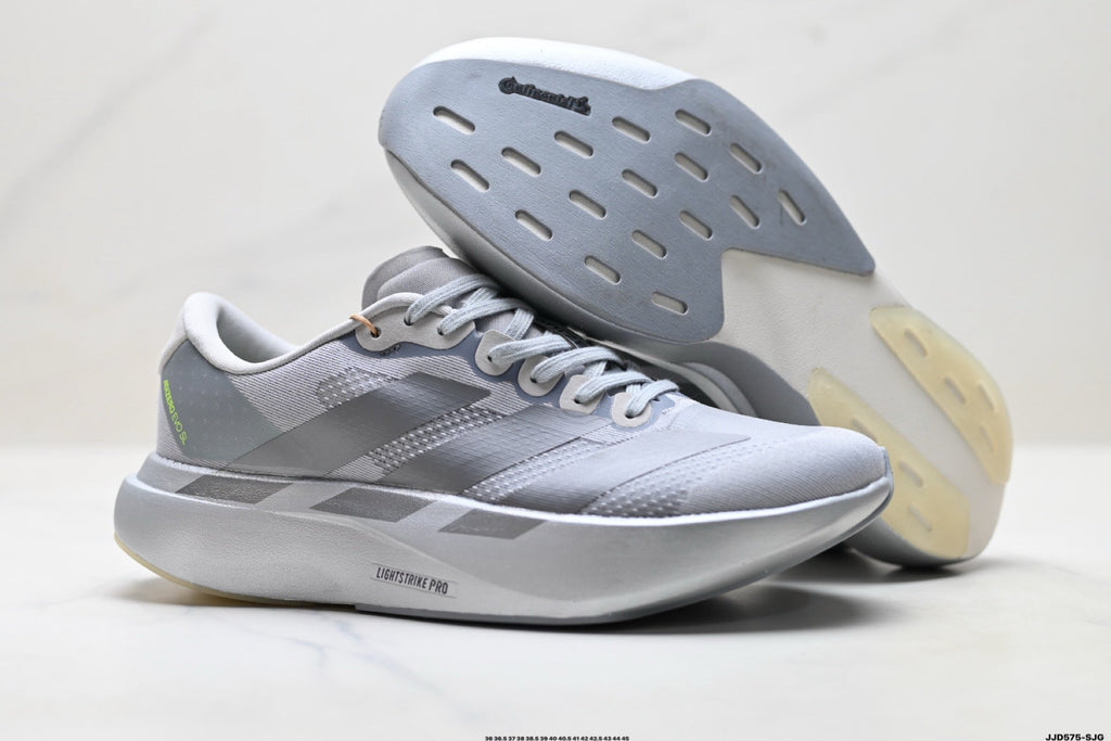 Exclusive Adidas K81801450 Unisex Running Shoes — White/Grey — Size EU 36 / US M4 / W5.5 / 23CM — Detail View