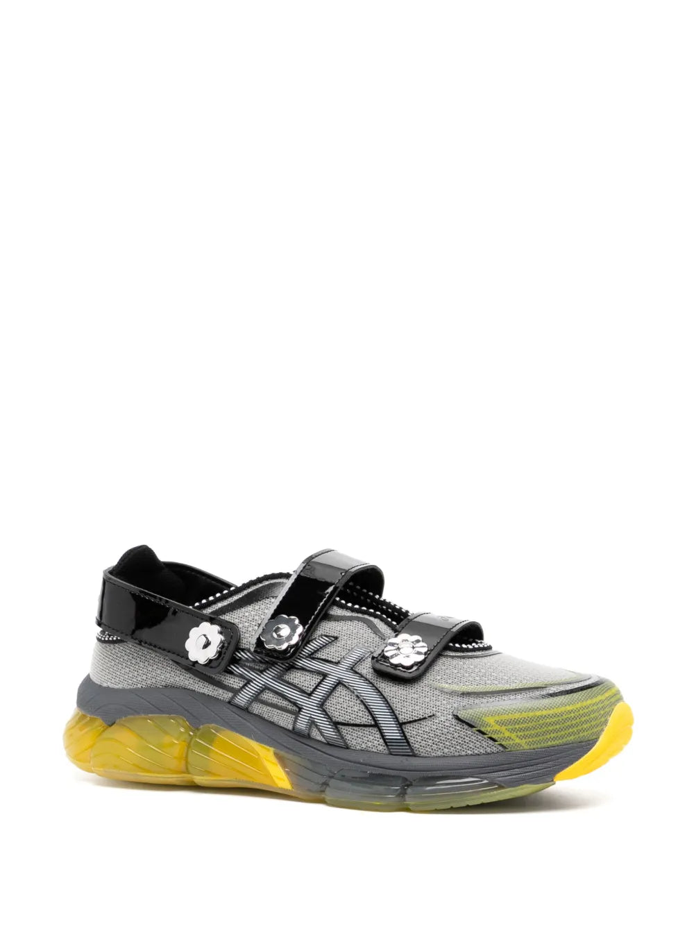 Exclusive Asics X Cecilie Bahnsen Gel-Quantum 360 Viii Sneakers — Grey/Yellow — Size US M 11.5 - US W 13 — Side View