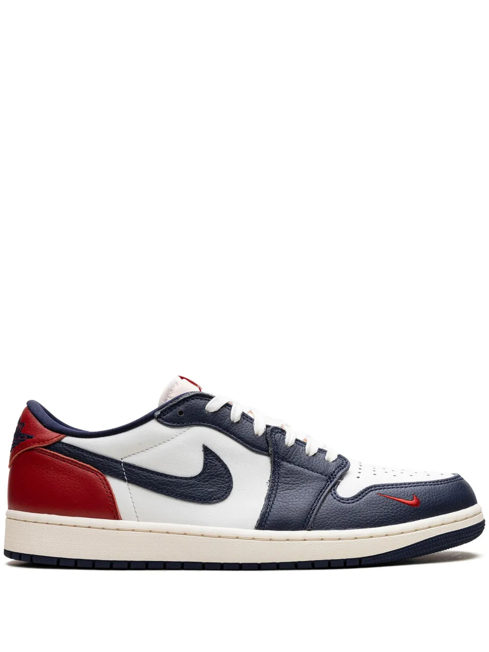 Exclusive Air Jordan 1 Retro Low Og Howard University Pe Sneakers — White — Size US M 11.5 - US W 13 — Front View