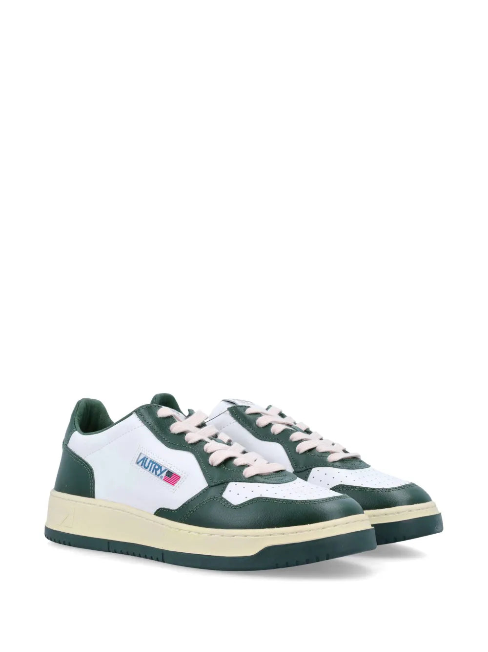 Exclusive Autry Medalist Sneakers — White/Green — Size US M 7.5 - US W 9 — Side View